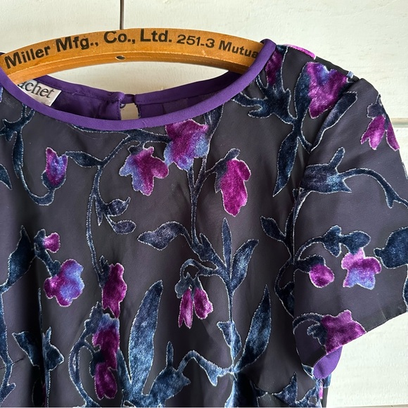 Dresses & Skirts - -1990s VINTAGE FLORAL BURNOUT MAXI DRESS-